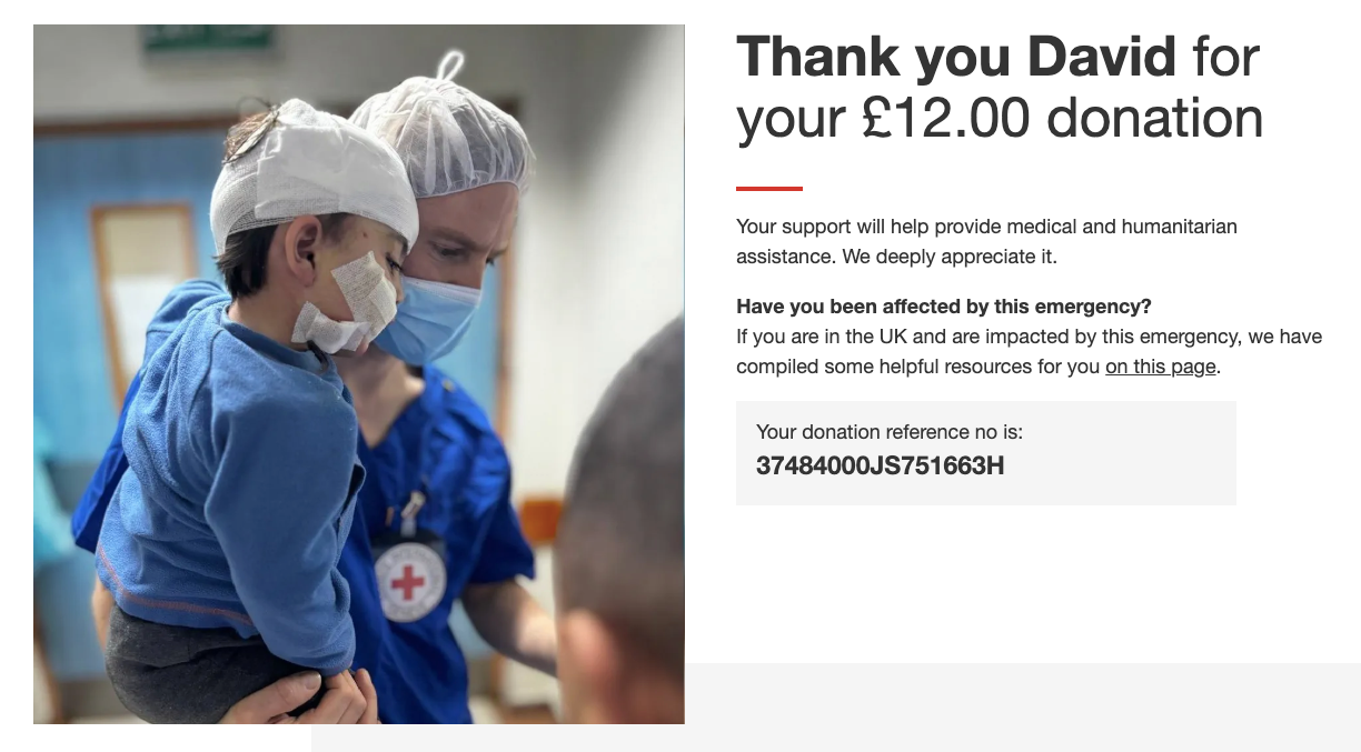 Gaza red cross crisis appeal