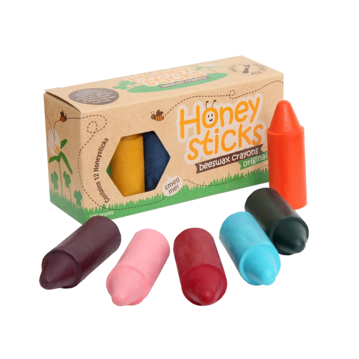 box of beeswax crayons