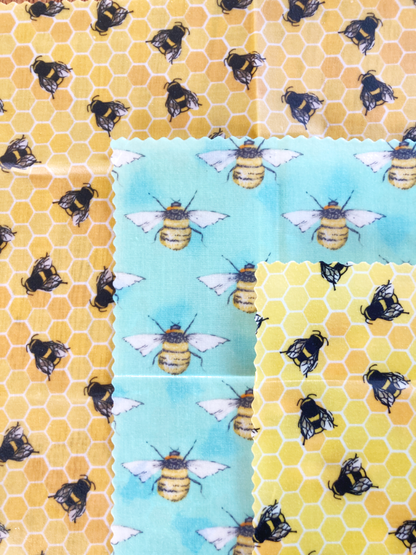 Bees on beeswax wraps