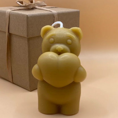 beeswax  bear holding heart