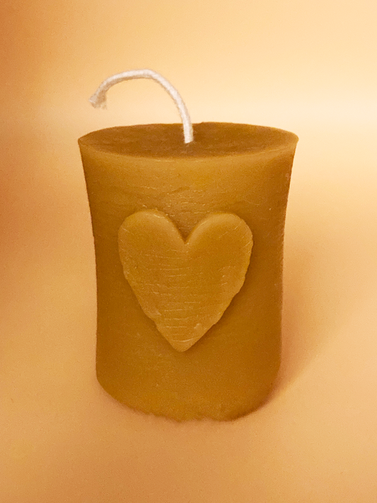 I love you pure beeswax candle