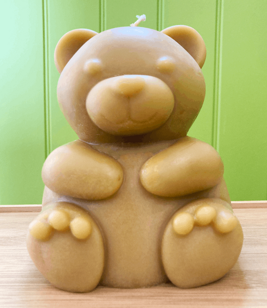 beeswax bear candle sustainable gift