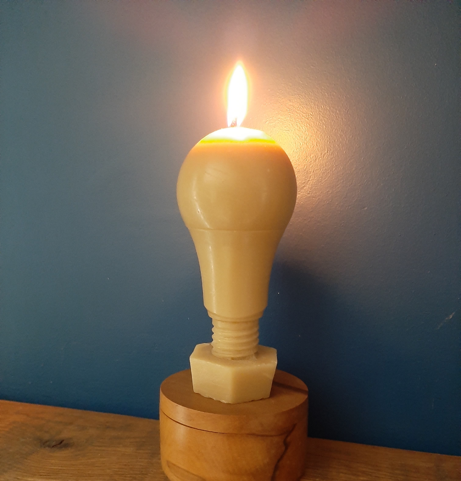 Beeswax lightbulb