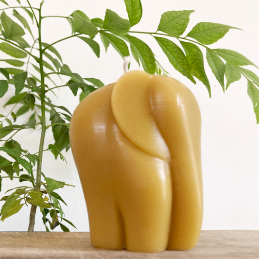 elephant beeswax candle