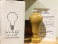 Load image into Gallery viewer, light bulb model candle with box print reads you are the light of my life
