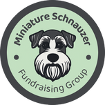 Miniature schnauzer fundraising group logo