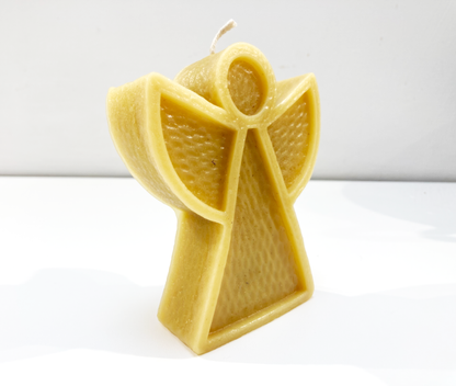 pure Beeswax modern Angel on white shelf